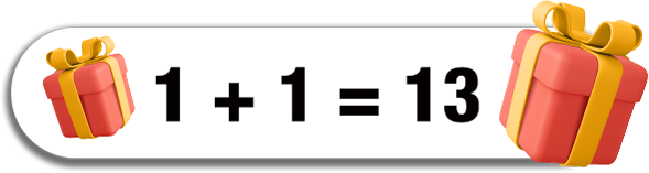 1+1=13 Button